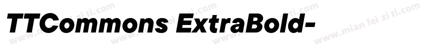 TTCommons ExtraBold字体转换